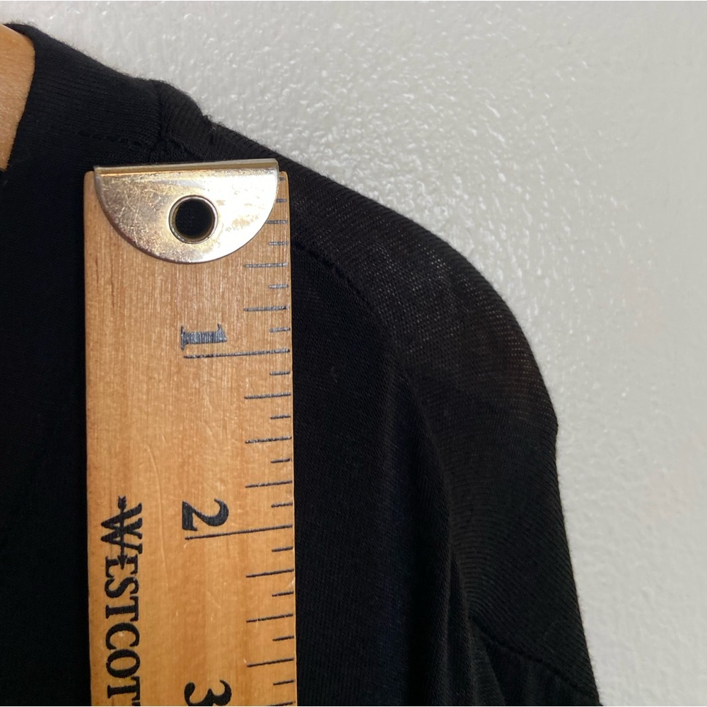 Logo By Lori Goldstein Tunic Top 3X  Lace Hem Black & Gray Soft Knit Long Sleeve - Picture 6 of 9
